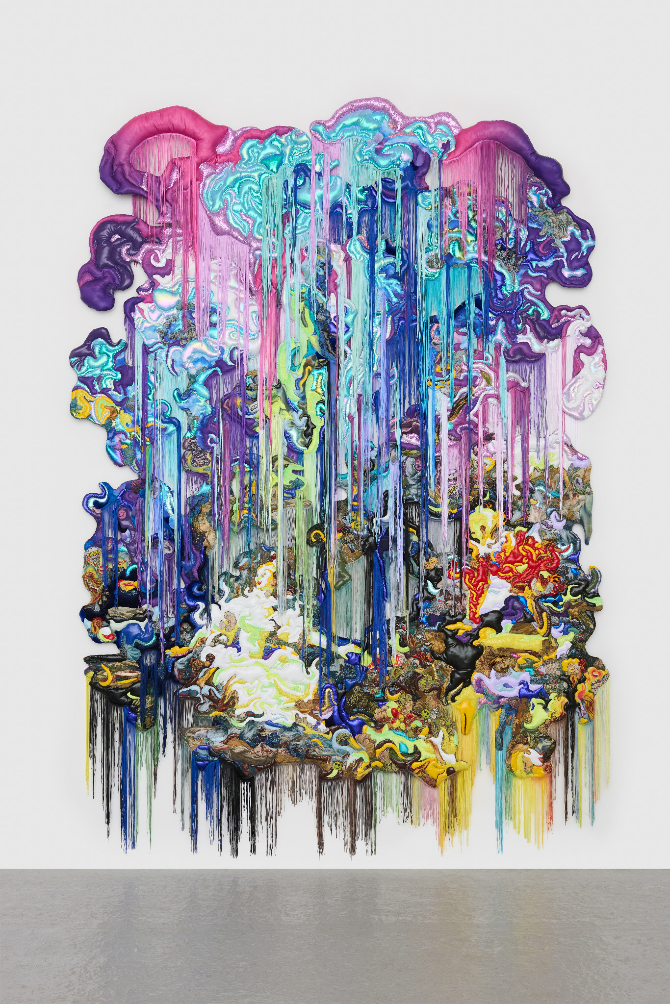 Obra textil mural multicolor de Anne von Freyburg
